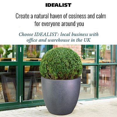 IDEALIST Lite Contemporary Light Concrete Egg Planter