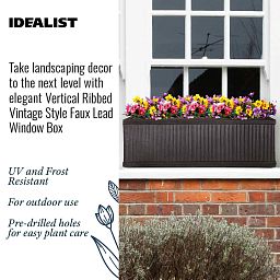 IDEALIST Lite Vertical Ribbed Vintage Style Window Box