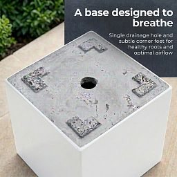 IDEALIST Lite Square Box Contemporary Light Concrete Planter