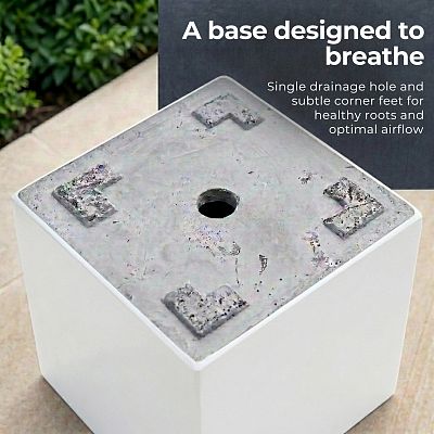 IDEALIST Lite Square Box Contemporary Light Concrete Planter