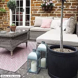 IDEALIST Lite Vertical Ribbed Vintage Style Barrel Round Planter