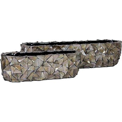 Shell Trough Polystone Indoor Planter