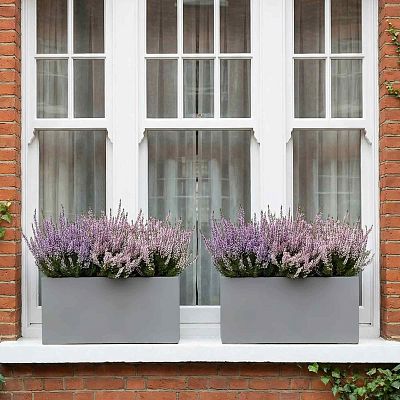 IDEALIST Lite Contemporary Light Concrete Trough Planter