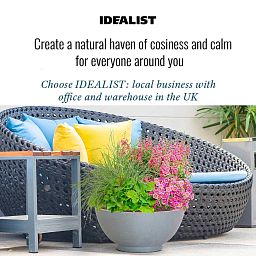 IDEALIST Lite Dish Style Smooth Bowl Outdoor Planter