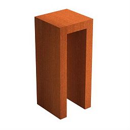 Corten Steel Tall Square U-Block
