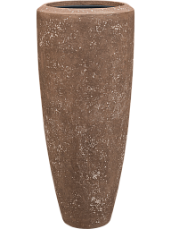 Polystone Tall Planter + Liner | Round Vase Indoor Plant Pot
