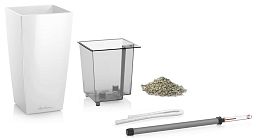 LECHUZA CUBI Square Poly Resin Indoor Self-watering Planter