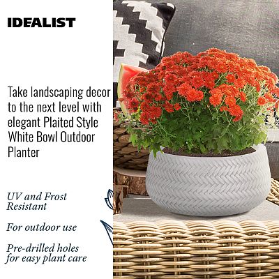 IDEALIST Lite Plaited Style Bowl Outdoor Planter