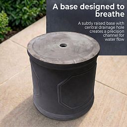 IDEALIST Chelsea Light Concrete Cylinder Garden Planter