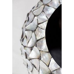 Shell 80 Round Tall Polystone Indoor Planter