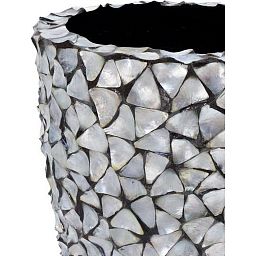 Shell Conical Round Tall Polystone Indoor Planter