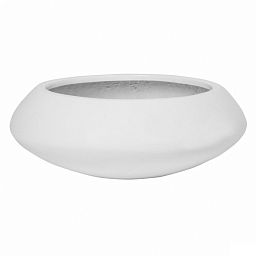 Round Fiberstone Bowl Glossy Tara Planter by Idealist Premium