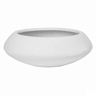 Round Fiberstone Bowl Glossy Tara Planter by Idealist Premium