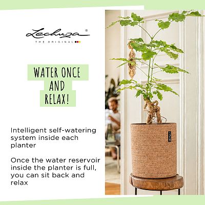 LECHUZA TRENDCOVER Round Self-watering Planter