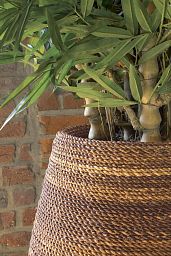 Magellan Abaca Round Tall Polystone Indoor Planter
