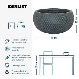 IDEALIST Lite Honeycomb Style Bowl Outdoor Planter