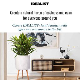 IDEALIST Lite Honeycomb Style Cylinder Planter on Legs, Round Pot Plant Stand Indoor