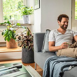 LECHUZA TRENDCOVER Round Self-watering Planter