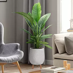 IDEALIST Lite Honeycomb Style Egg Planter on Legs, Round Pot Plant Stand Indoor