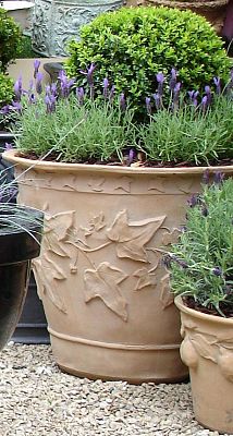 Ivy Fiberglass Round Terracotta Planter Pot In/Out