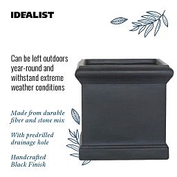IDEALIST Lite Victorian Box Square Light Stone Outdoor Planter