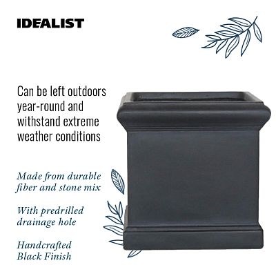 IDEALIST Lite Victorian Box Square Light Stone Outdoor Planter