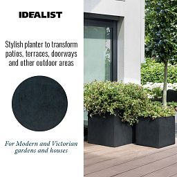 IDEALIST Lite Square Box Contemporary Light Concrete Planter