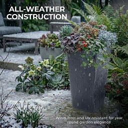 IDEALIST Lite Tall Tapered Contemporary Light Concrete Planter