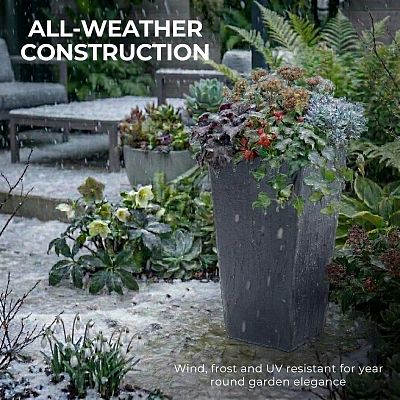 IDEALIST Lite Tall Tapered Contemporary Light Concrete Planter