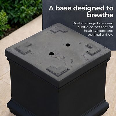 IDEALIST Lite Victorian Box Square Light Stone Outdoor Planter