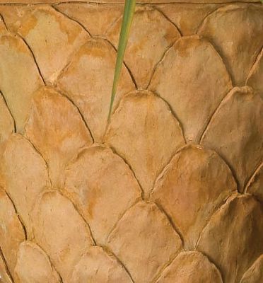 Pineapple Fiberglass Round Tall Terracotta Planter Pot In/Out