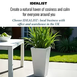IDEALIST Lite Tall Tapered Contemporary Light Concrete Planter