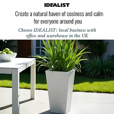 IDEALIST Lite Tall Tapered Contemporary Light Concrete Planter