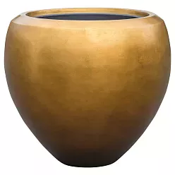 Silver Leaf Planter + Liner | Tapered Round Indoor Plant Pot