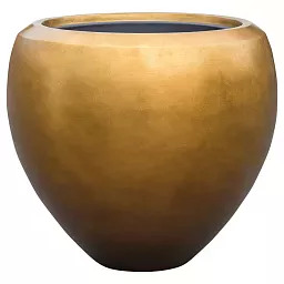 Silver Leaf Planter + Liner | Tapered Round Indoor Plant Pot