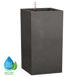 LECHUZA CANTO Stone High Square Tall Poly Resin Self-watering Planter