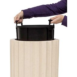 Sahara Round Tall Polystone Outdoor Planter