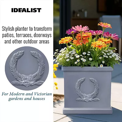 IDEALIST Kensington Light Stone Square Garden Planter