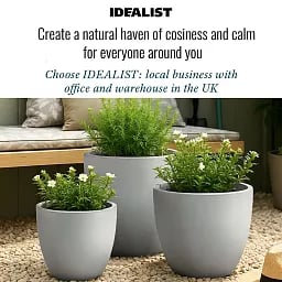 IDEALIST Lite Contemporary Light Concrete Egg Planter