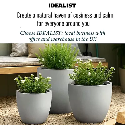 IDEALIST Lite Contemporary Light Concrete Egg Planter