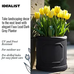 IDEALIST Chelsea Light Concrete Cylinder Garden Planter