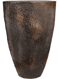 Oyster Ficonstone Tall Round Planter | Large Indoor and Outdoor Plant Pot