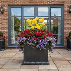 Grosvenor Fiberglass Square Antique FL Planter Pot In/Out