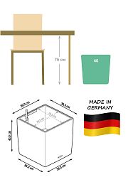 Monstera Deliciosa in LECHUZA CUBE Cottage Self-watering Planter, Total Height 160 cm