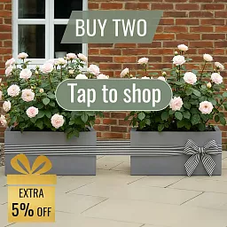 IDEALIST Lite Contemporary Light Concrete High Trough Planter
