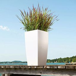 LECHUZA CUBICO Color Square Tall Poly Resin Self-watering Planter