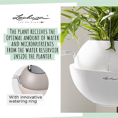 LECHUZA BOLA Color Round Poly Resin Self-watering Planter