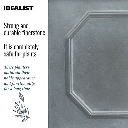 IDEALIST Chelsea Light Concrete Cylinder Garden Planter