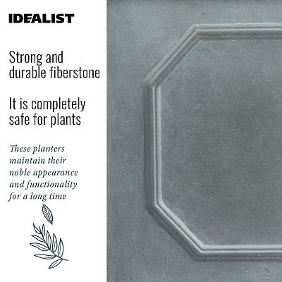 IDEALIST Chelsea Light Concrete Cylinder Garden Planter