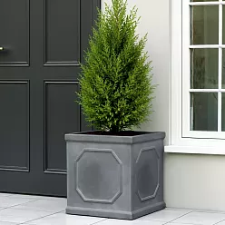 IDEALIST Lite Faux Lead Chelsea Box Square Light Concrete Planter